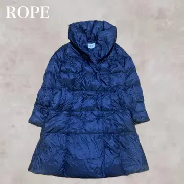 [ 새상품급 ] ROPE 블랙 볼륨 컬러 롱 다운 코트 자켓