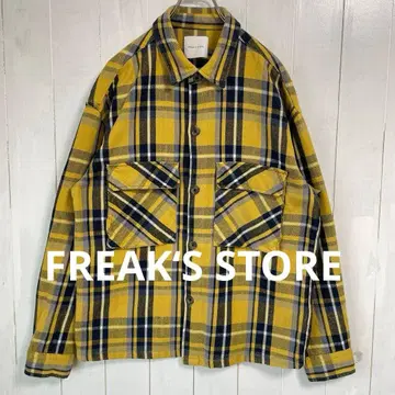 프릭스스토어 헤비 더블 포켓 체크 셔츠 L 사이즈