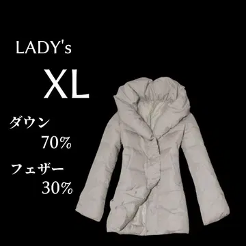 여성용 XL 사이즈 숄카라 다운 코트