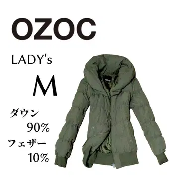 M 사이즈 OZOC 오조크 숄카라 다운 코트 올리브 카키 색상