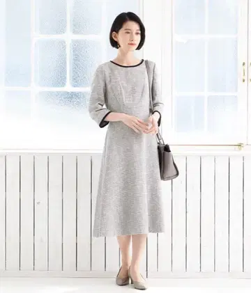 [ 새상품급 ] 에메 세레모니 트위드 플레어 원피스 입학식 졸업식 L