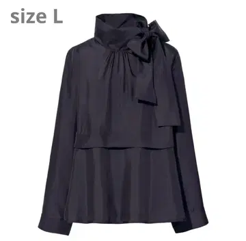 [ 새상품급 ] UNIQLO +J 보타이 블라우스 실크 100% 블랙 L