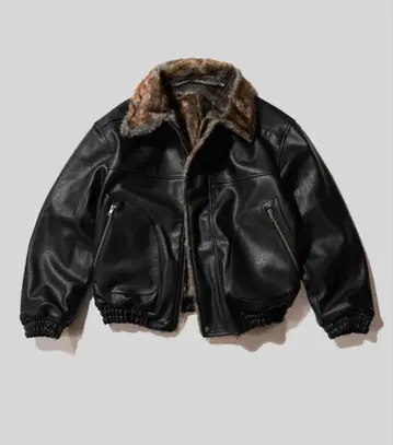 Camphorwood 인조 가죽 퍼 2way 리버서블 플라이트 자켓