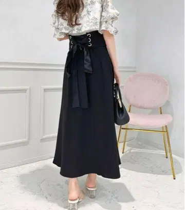 apres jour 모듬 백 레이스업 스커트