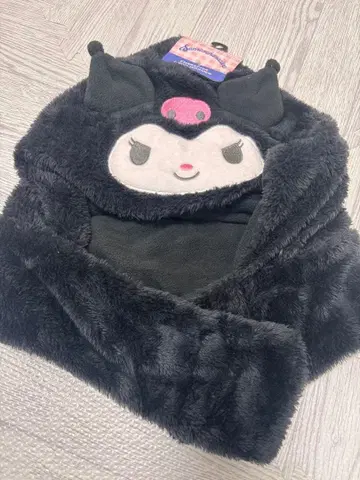 플리스 캐릭터 모자 블랙 귀 포함