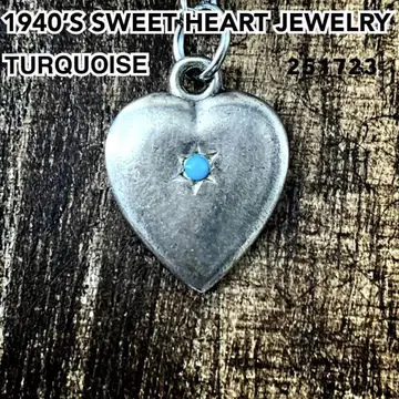 스위트하트 주얼리 터콰이즈 스톤 실버 빈티지 목걸이