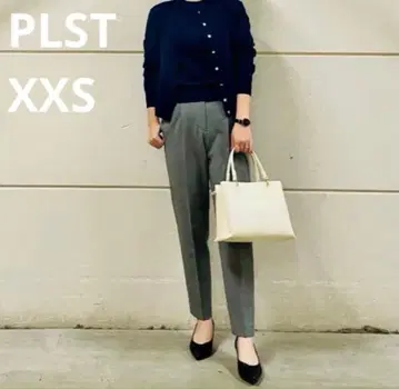 PLST PLUS STYLE 그레이 테이퍼드 팬츠 웜 리저브