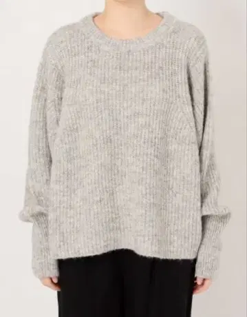 라메 혼방 하찌 니트 풀오버 베이직 스톡