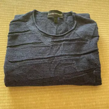 새상품급 남성용 EMPORIO ARMANI 다크 블루 니트 S