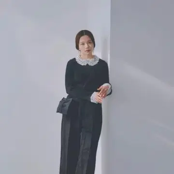 타카야마 나오코 Eiis 옷깃 2WAY 리브 니트 풀오버 네이비