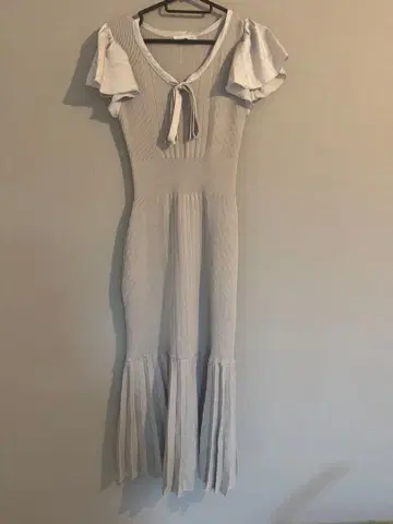 rienda 새틴 보타이 머메이드 원피스