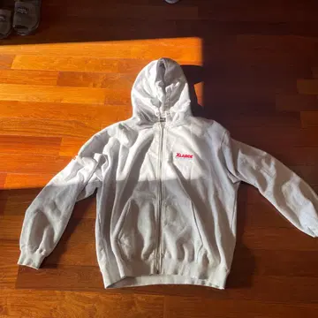 XLARGE 그레이 풀 집업 후드티 XL