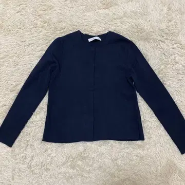 에스트네이션 노카라 자켓 가디건 네이비 M