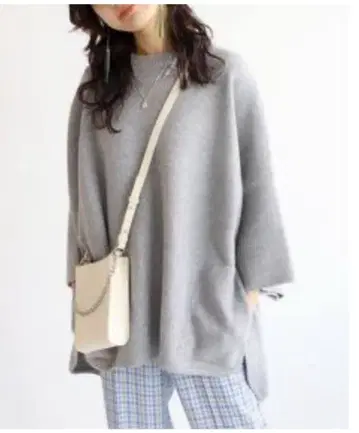 슬로우 시트론 크루넥 오버 니트