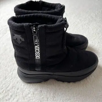DESCENTE 블랙 숏부츠 스노우 부츠 23