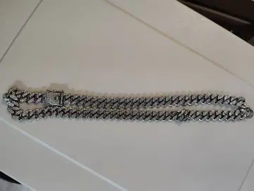 실버 로프 체인 목걸이 크리스탈 포함