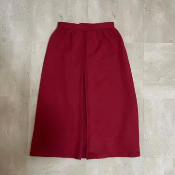 버건디 스웨이드 느낌 롱 스커트 내추럴 구제 의류 가을 겨울 코디