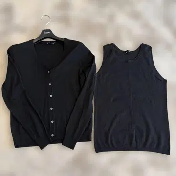 theory 블랙 가디건 탱크탑 세트 사이즈 2