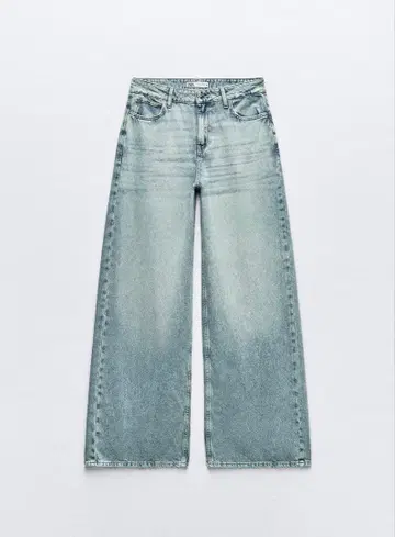 ZARA 하이라이즈 LONGLENGTH 데님 팬츠 38 인디고 블루