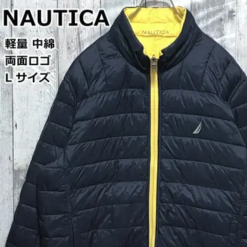 NAUTICA 노티카 다운 자켓 블루종 충전솜 양면 로고 네이비 L