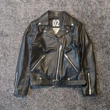 VaLLet 더블 가죽 라이더 자켓 02 M 소가죽 천연 가죽