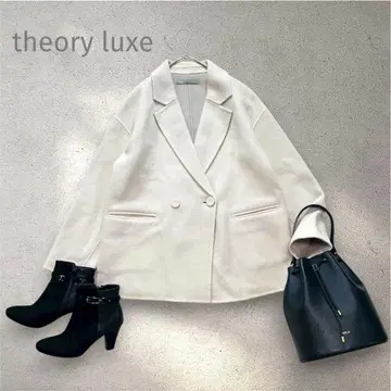 새상품급 theory luxe 더블 페이스 더블 브레스트 코트 리버 코트