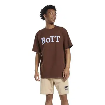 BOTT 로고 브라운 T셔츠