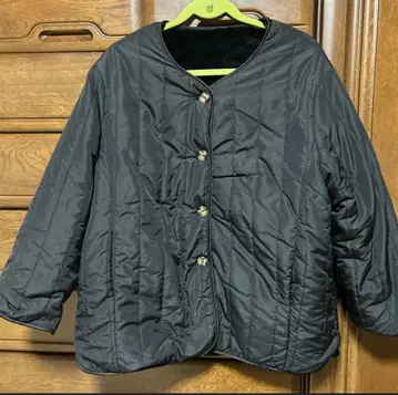 블랙 퀼팅 자켓 리버서블