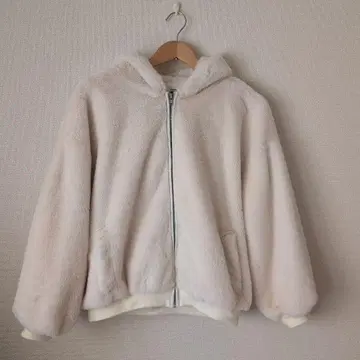 Ciaopanic 후드 부착 인조 모피 블루종