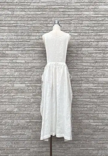 루미네 타치카와점 한정 상품 린넨 레이어드 2way 에이프런 원피스 오프