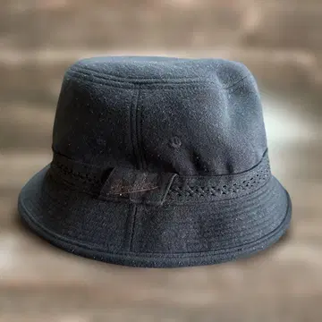 Borsalino 블랙 버킷햇 네이비 중앙모자 일본제