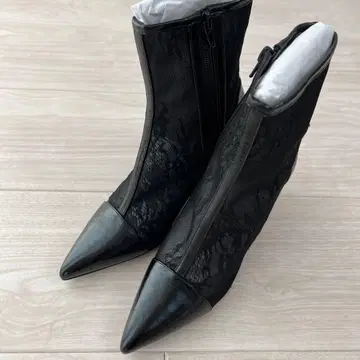 레이스 부티 블랙 23.5cm