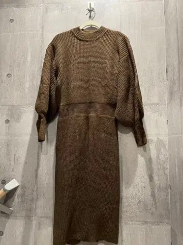 브라운 니트 원피스 프리 사이즈