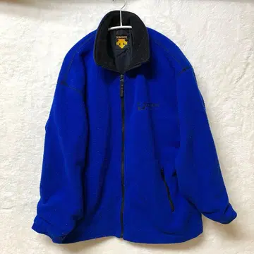 [극레어] DESCENTE 플리스 자켓 아웃도어 파랑 빈티지