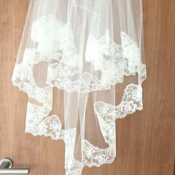 [ 새상품급 ] 화이트 레이스 웨딩 베일