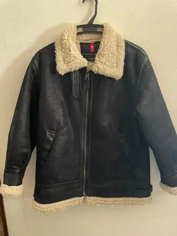 새상품급 ALPHA 밀리터리 타입 가죽 자켓 블랙