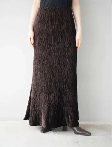 벨로아 플리츠 스커트 Lumier