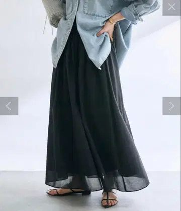 [ 허리밴딩 ] 능 보일 개더 플레어 스커트