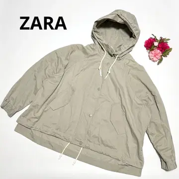 자라 764 후디드 자켓 베이지 XS 루즈핏 마운틴 파카