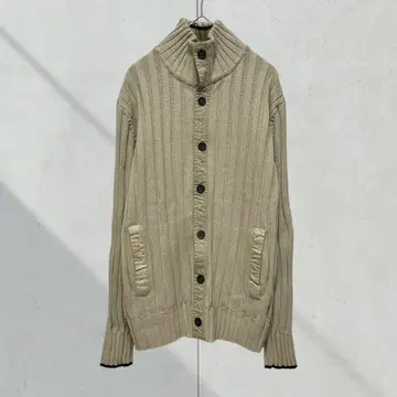 2344 [다케오 키쿠치] 니트 가디건 하이넥 드라이버스 니트