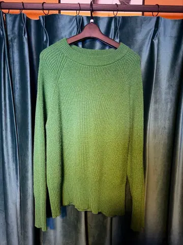 ZARA 그린 리브 니트 스웨터