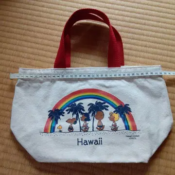 Hawaii Limited 일광화상 스누피 토트백 무지개 레인보우