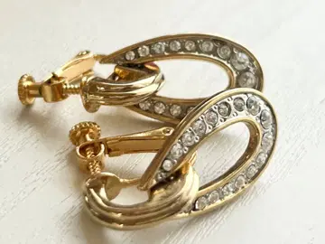 골동품 반 후프 물방울 큐빅 고급 빈티지 귀찌