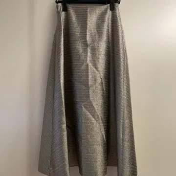 IENA 플레어 스커트 38 그레이 광택 올풀림 있음