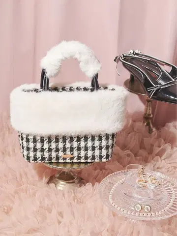 에코 퍼 콤비 2way 토트 릴리 브라운