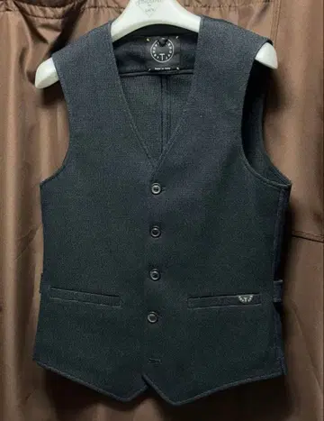 T-JACKET 가을/겨울 기모 플란넬 트위드 베스트 베스트 다크 네이비