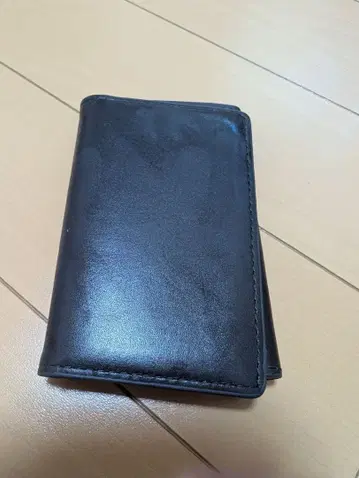 블랙 가죽 명함지갑