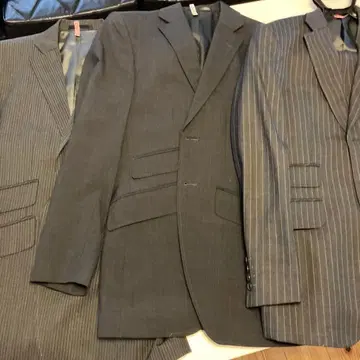 다크 그레이 스트라이프 비즈니스 정장 오더 수트 3벌 세트