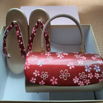 벚꽃 꽃무늬 일본 의류용 백과 일본 나막신 세트