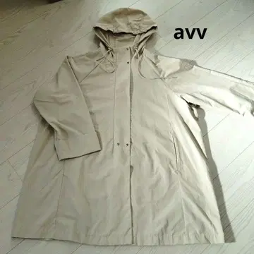avv 베이지 후드 부착 코트 L 사이즈